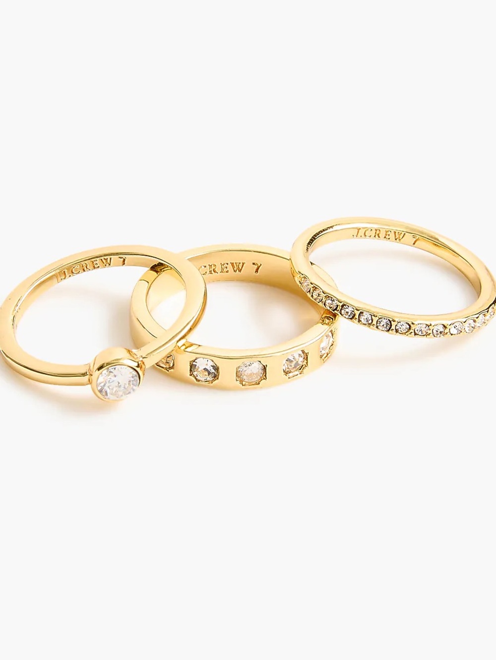 NWT J.Crew Stacking Gold Rings Set Of 3